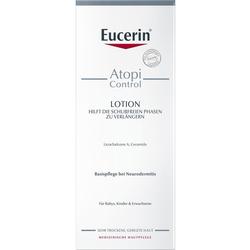 Verpackung einer Lotion zur Hautpflege bei Neurodermitis.
