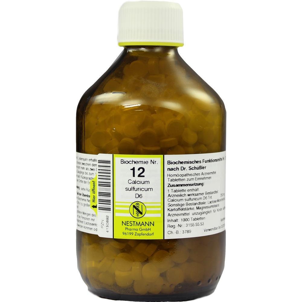 Eine braune Flasche mit kleinen Tabletten und einem weißen Etikett.